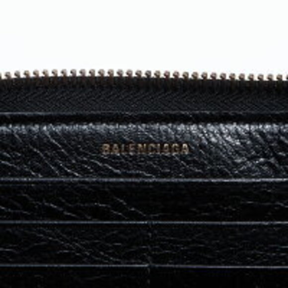Balenciaga Graffiti Continental Zip Round Long Wallet Black - Picture 10 of 11